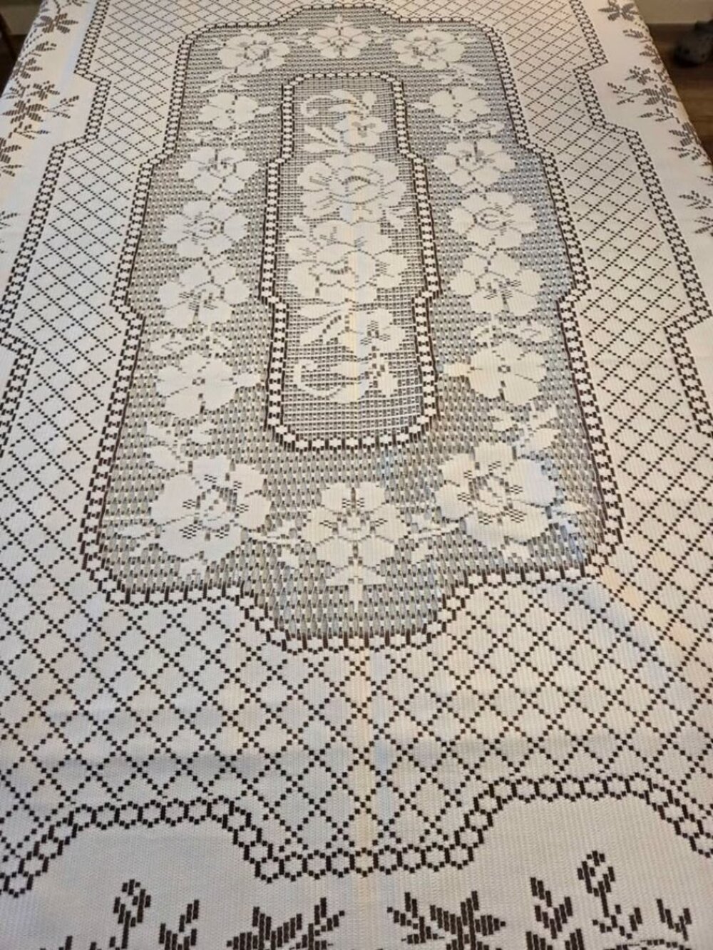 Vintage lace tablecloth